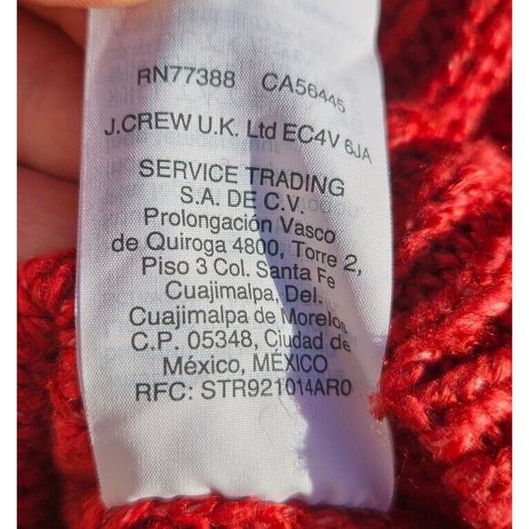 The Reeds Sweater Womens Small Red Cable Knit Lace Up Bow Preppy Chunky Academia - Picture 9 of 9